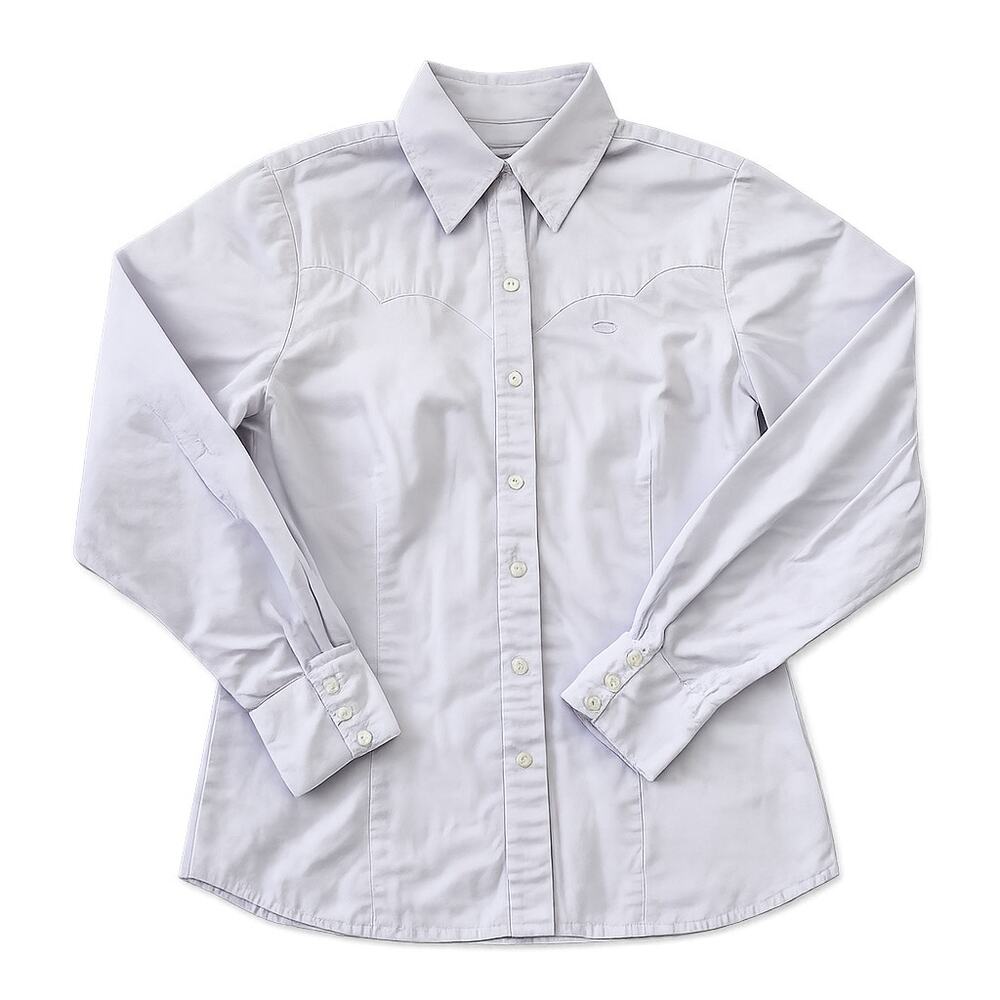 Roper 100% cotton button down western shirt light purple Lilac womens size M